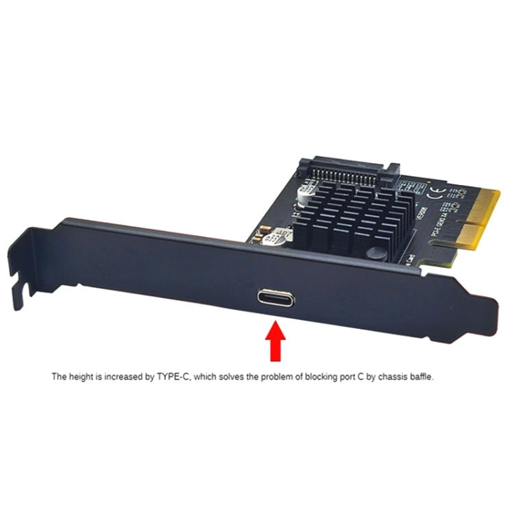 PCI-E 4X To  USB3.2 Gen2x2 Type-C 20Gbps SATA Expansion Card Asmedia ASM3242 Chip - HoMEdemic™ 