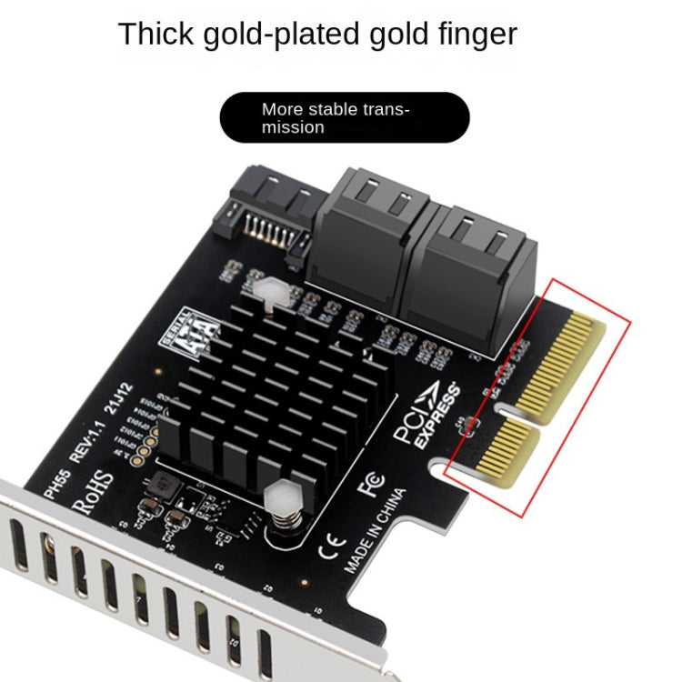 PCI-E To 5 SATA 3.0 Expansion Card(Full High Baffle) - HoMEdemic™ 