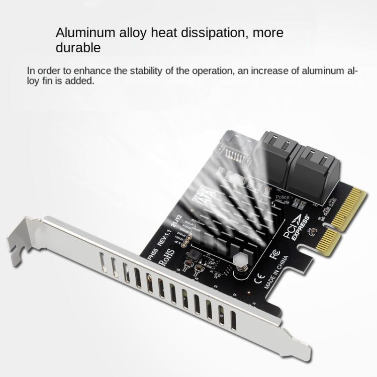 PCI-E To 5 SATA 3.0 Expansion Card(Full High Baffle) - HoMEdemic™ 