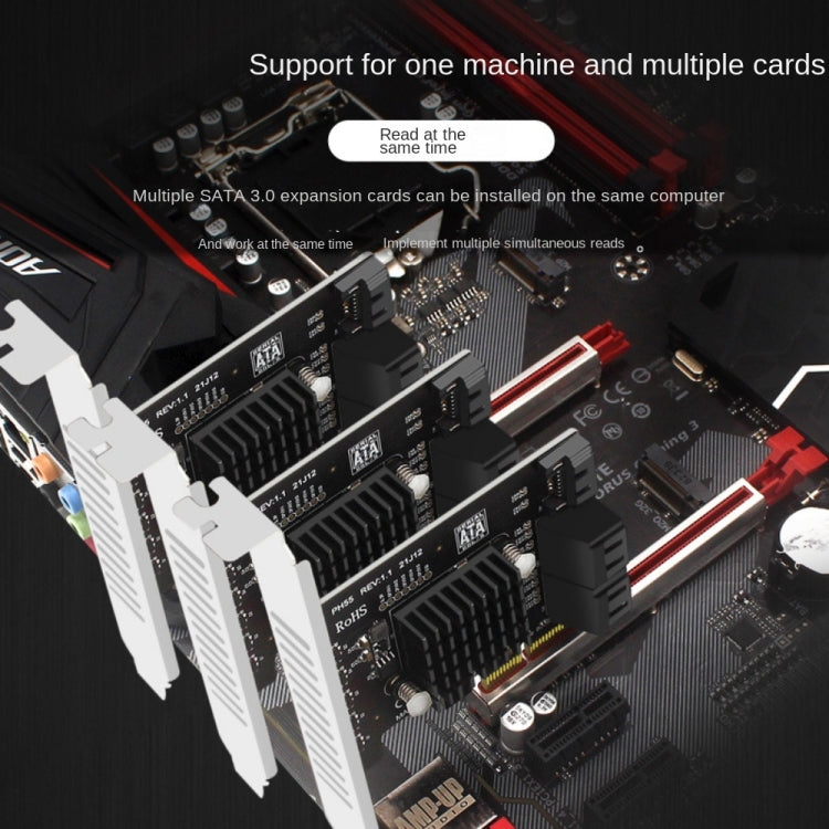 PCI-E To 5 SATA 3.0 Expansion Card(Full High Baffle) - HoMEdemic™ 