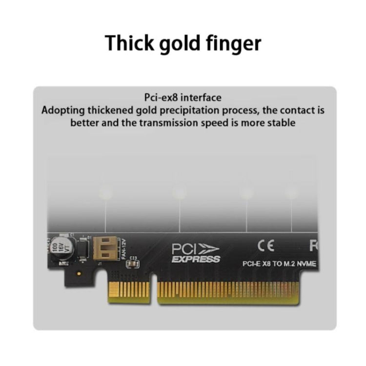 PCI-E X8 Double Disk Transfer Card NVME M.2 MKEY SSD RAID Array Expansion Adapter(PH45) - HoMEdemic™ 
