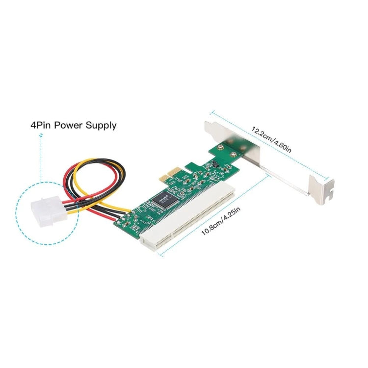 PCI-E to PCI Adapter Card Converter with 4Pin Power Supply - HoMEdemic™ 