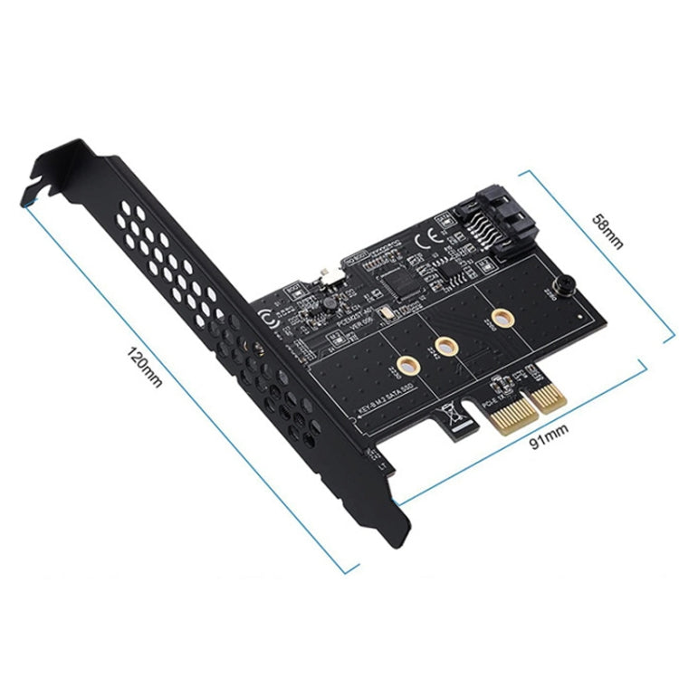 PCI-E to SATA3.0+M2 NGFF Expansion Card 6G Hard Disk Transfer Card(Black) - HoMEdemic™ 