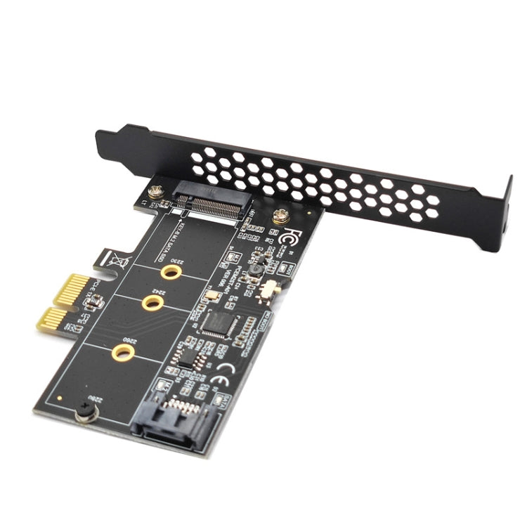 PCI-E to SATA3.0+M2 NGFF Expansion Card 6G Hard Disk Transfer Card(Black) - HoMEdemic™ 