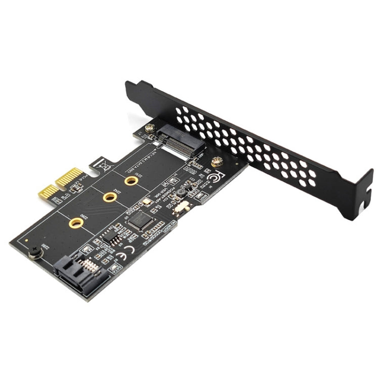 PCI-E to SATA3.0+M2 NGFF Expansion Card 6G Hard Disk Transfer Card(Black) - HoMEdemic™ 