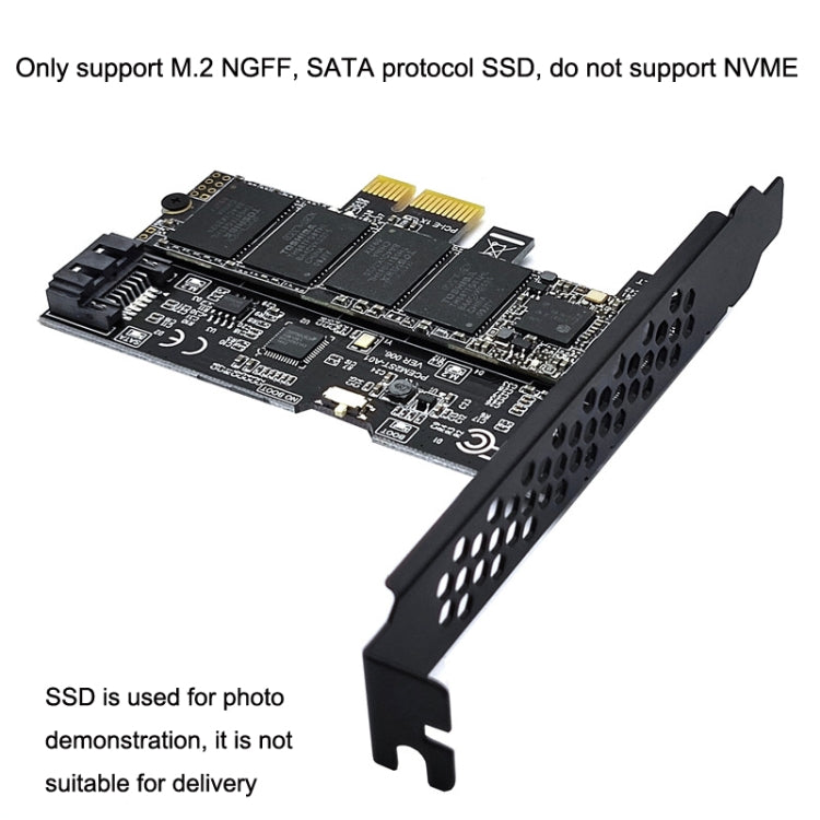 PCI-E to SATA3.0+M2 NGFF Expansion Card 6G Hard Disk Transfer Card(Black) - HoMEdemic™ 