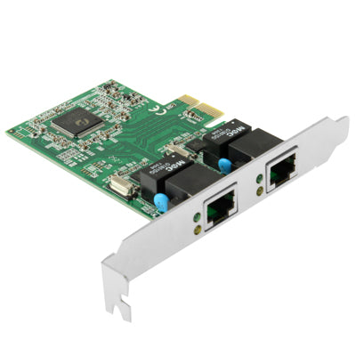 PCI-Express Dual Gigabit Ethernet Controller Card Adapter 2 Port RJ45 10/100/1000 BASE-T (IO-PCE8111-2GLAN), 2 Ports RJ45 - HoMEdemic™ 