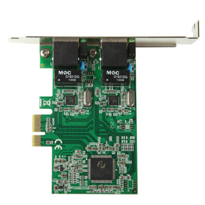 PCI-Express Dual Gigabit Ethernet Controller Card Adapter 2 Port RJ45 10/100/1000 BASE-T (IO-PCE8111-2GLAN), 2 Ports RJ45 - HoMEdemic™ 
