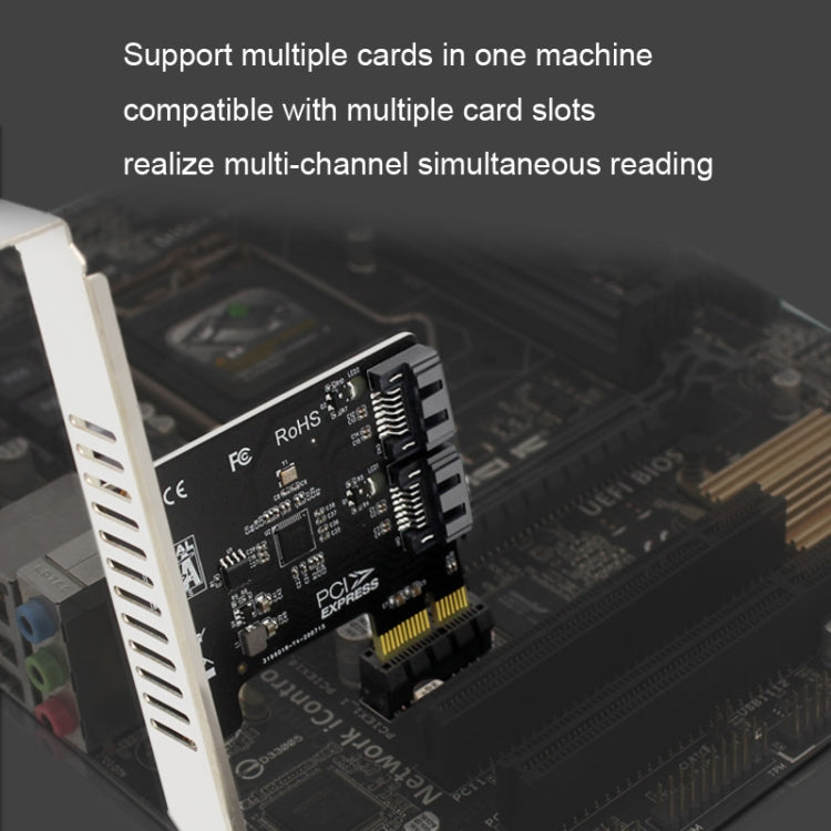 PCIE 2 Port SATA 3.0 Expansion Card 6Gbps Computer Desktop Chassis Conversion Card - HoMEdemic™ 