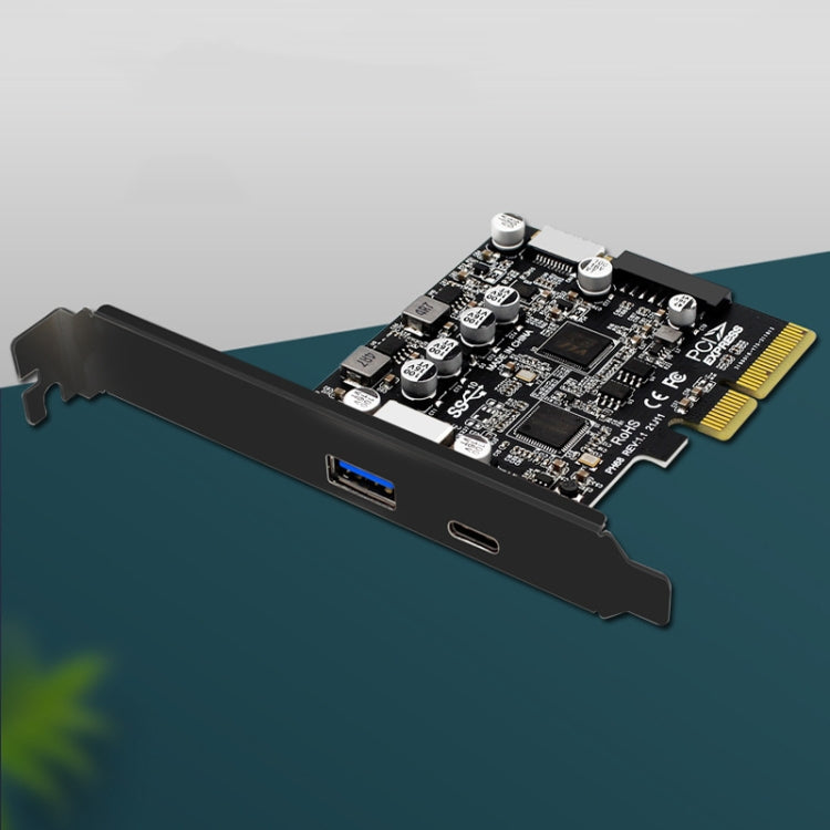 PCIE 3.0 To USB 3.2 Extension Card Type-C Port Front Type-E Expansion Riser Card(PH68) - HoMEdemic™ 