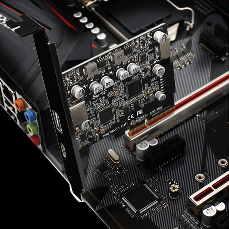 PCIE 3.0 To USB 3.2 Extension Card Type-C Port Front Type-E Expansion Riser Card(PH68) - HoMEdemic™ 