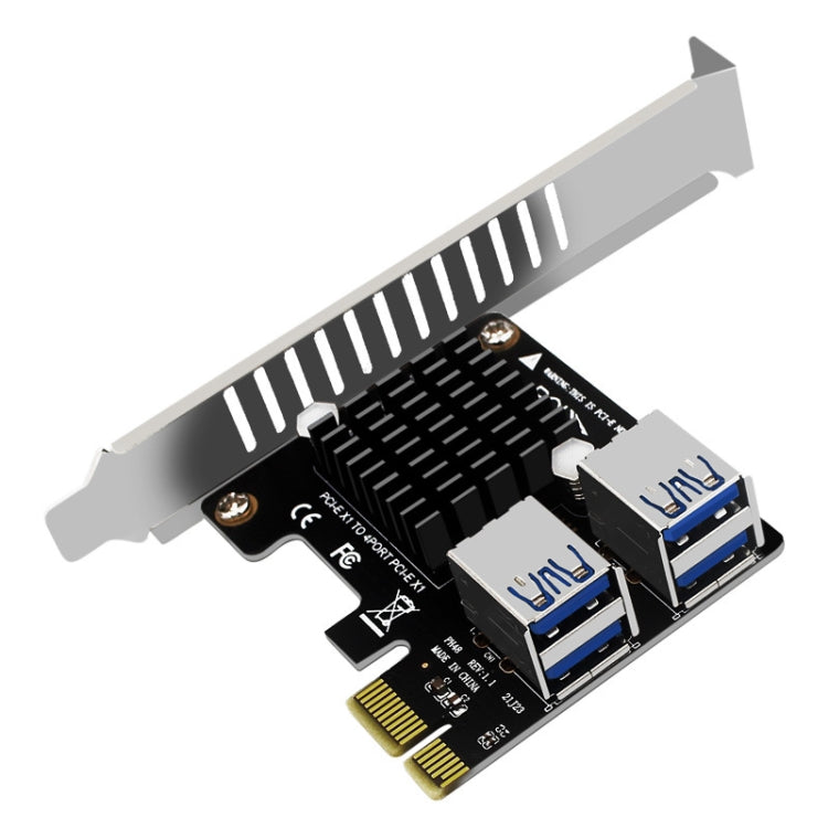 PCIE To PCI-E4 Port USB3.0 Expansion Card Graphics Card Extension(Full High Baffle) - HoMEdemic™ 