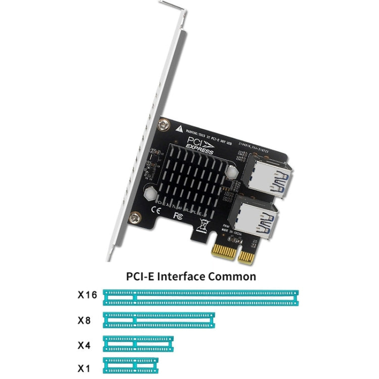 PCIE To PCI-E4 Port USB3.0 Expansion Card Graphics Card Extension(Full High Baffle) - HoMEdemic™ 