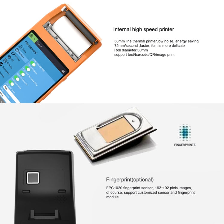 PDA-5501 Multi-function 5.5 inch IPS Screen IP65 Protection All-in-one Intelligent Terminal, Built-in Thermal Line Printer & MIC & Speaker, Support WiFi & Bluetooth & GPS - HoMEdemic™ 