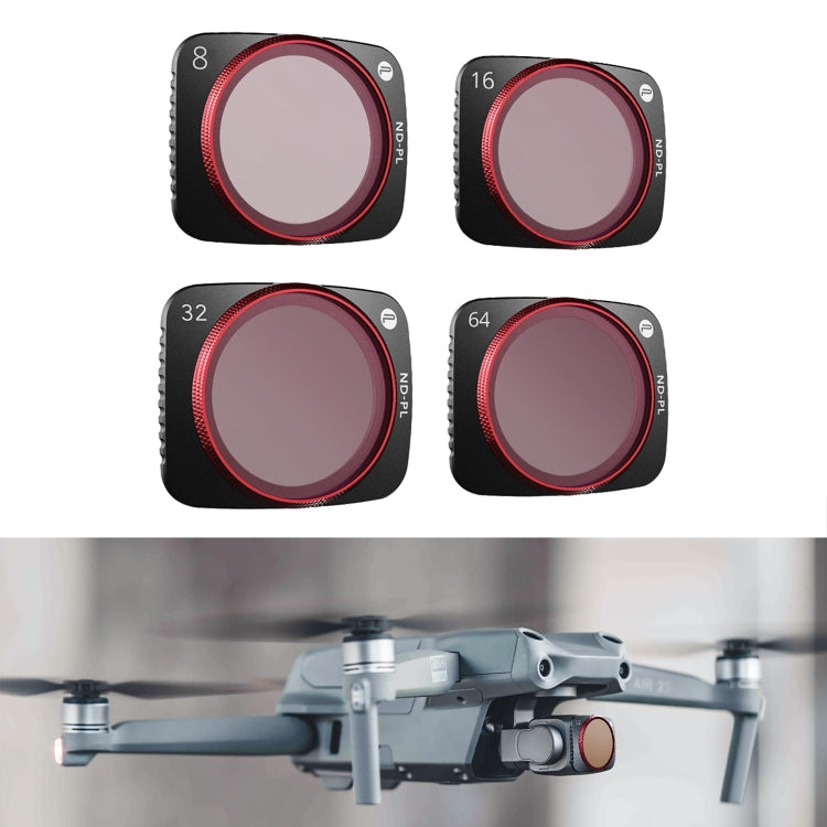 PGYTECH P-16B-063 4 in 1 NDPL8+NDPL16+NDPL32+NDPL64 Lens Filter Kits for DJI Air 2S - HoMEdemic™ 