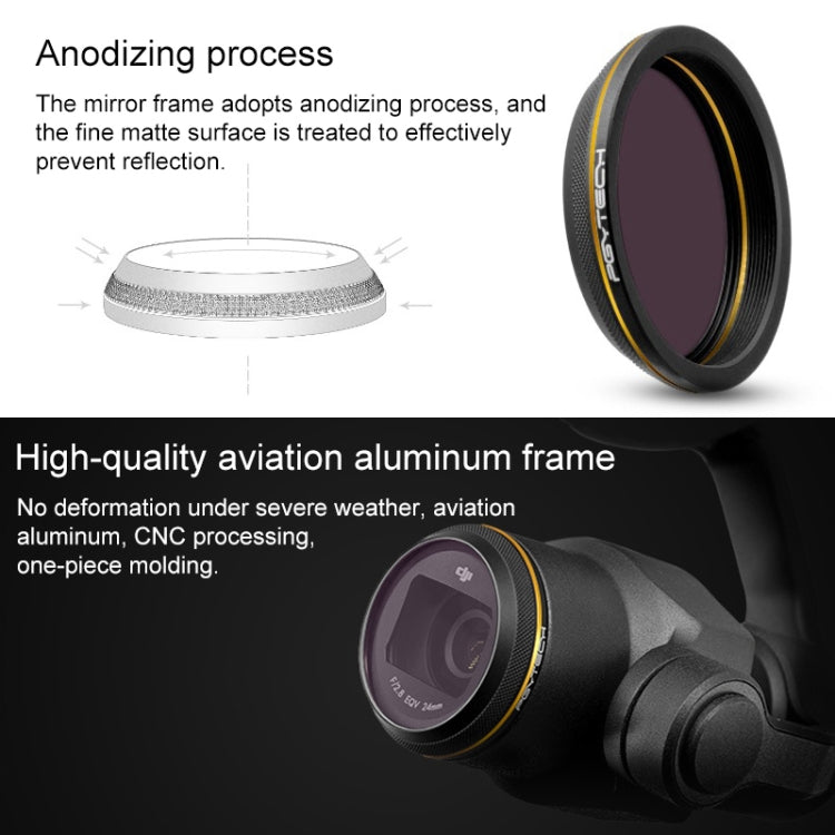 PGYTECH X4S-HD ND4 Gold-edge Lens Filter for DJI Inspire 2 / X4S Gimbal Camera Drone Accessories - HoMEdemic™ 