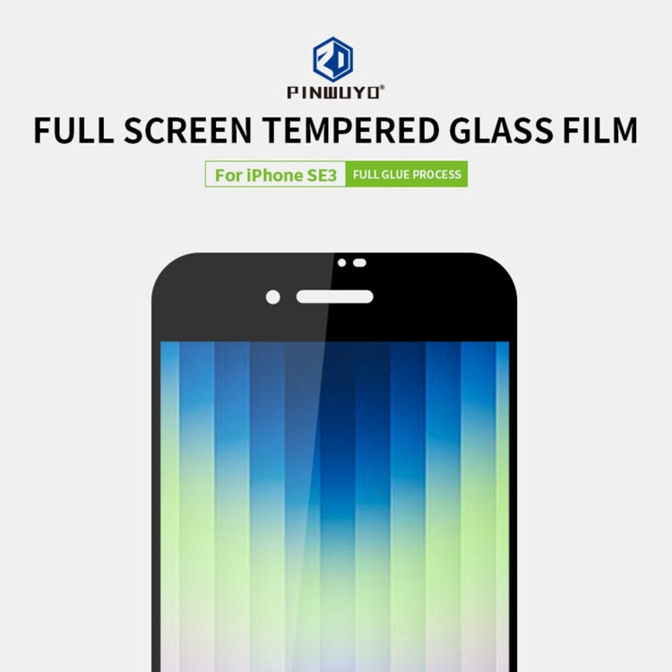 PINWUYO 9H 2.5D Full Screen Tempered Glass Film For iPhone SE 2022(Black) - HoMEdemic™ 