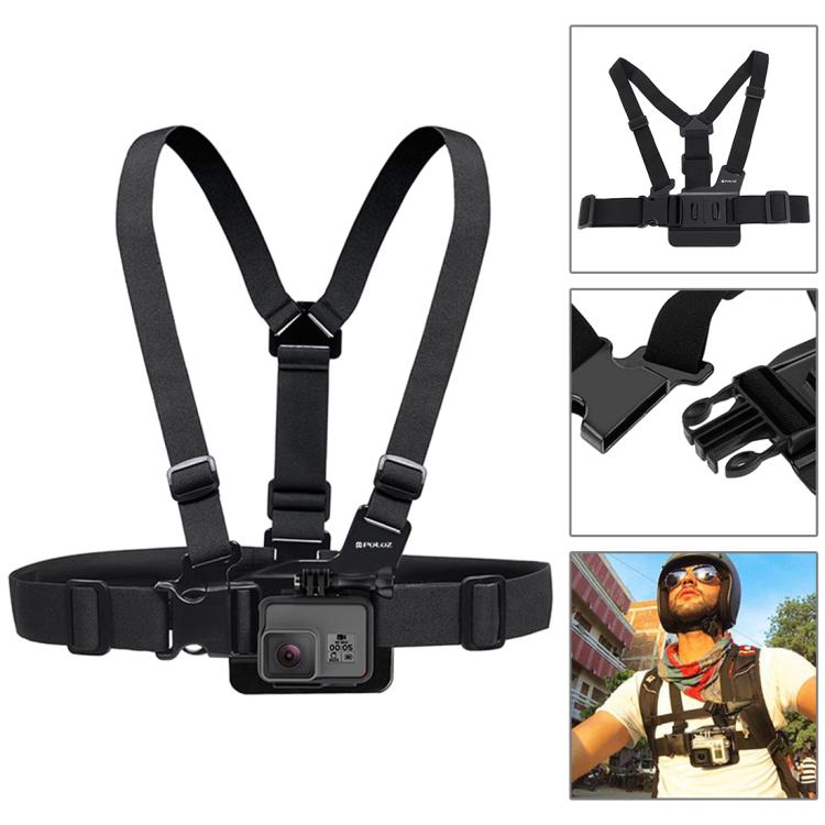 PULUZ 20 in 1 Accessories Combo Kits (Chest Strap + Head Strap + Suction Cup Mount + 3-Way Pivot Arm + J-Hook Buckles + Extendable Monopod + Tripod Adapter + Bobber Hand Grip + Storage Bag + Wrench) for GoPro, Insta360, DJI and Other Action Cameras - HoMEdemic™ 