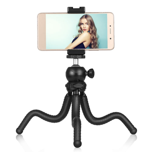 PULUZ Mini Octopus Flexible Tripod Holder with Ball Head & Phone Clamp + Tripod Mount Adapter & Long Screw for SLR Cameras, GoPro, Cellphone, Size: 25cmx4.5cm - HoMEdemic™ 