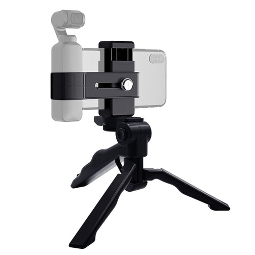 PULUZ Smartphone Fixing Clamp 1/4 inch Holder Mount Bracket + Grip Folding Tripod Mount Kits for DJI OSMO Pocket / Pocket 2 - HoMEdemic™ 