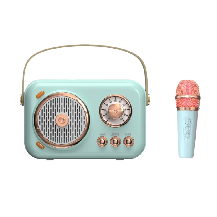 POLVCDG B152 Multi-Functional Small Family KTV Karaoke Microphone Sound Integration(Green) - HoMEdemic™ 