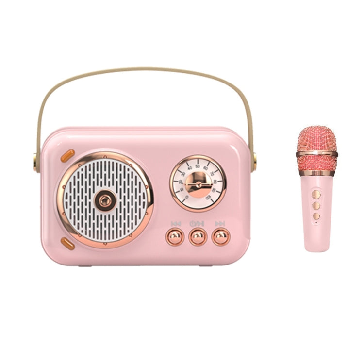 POLVCDG B152 Multi-Functional Small Family KTV Karaoke Microphone Sound Integration(Pink) - HoMEdemic™ 