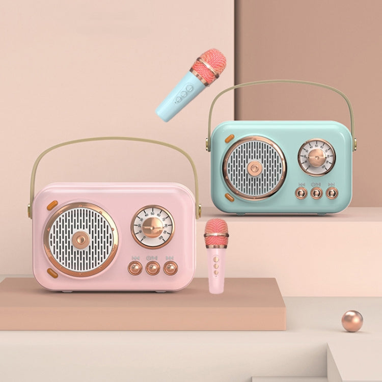 POLVCDG B152 Multi-Functional Small Family KTV Karaoke Microphone Sound Integration(Pink) - HoMEdemic™ 