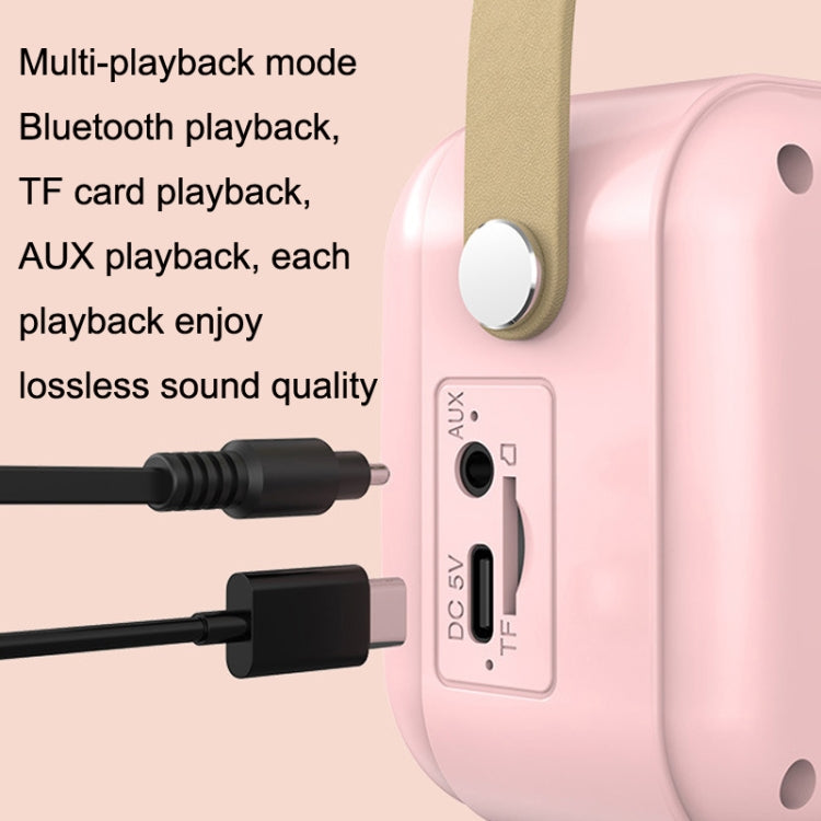 POLVCDG B152 Multi-Functional Small Family KTV Karaoke Microphone Sound Integration(Pink) - HoMEdemic™ 