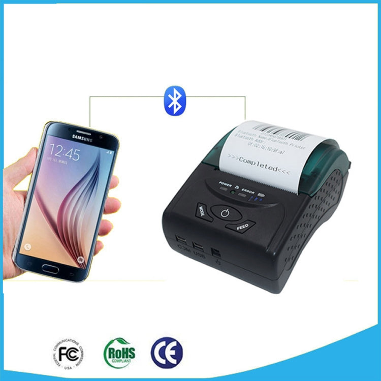 POS-5807 58mm Portable USB Port Thermal Bluetooth Ticket Printer, Max Supported Thermal Paper Size: 57x50mm - HoMEdemic™ 