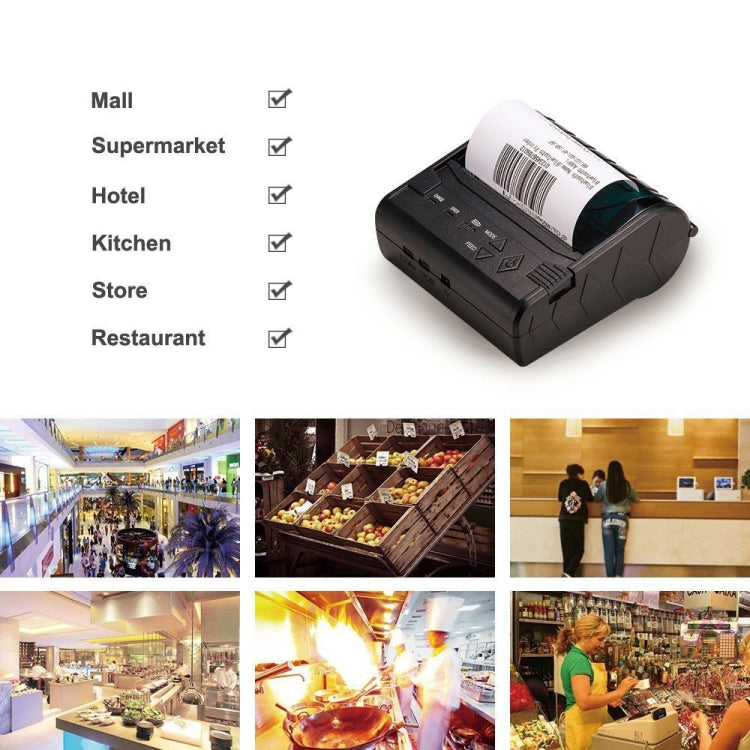 POS-8003 Portable Thermal Bluetooth Ticket Printer，Max Supported Thermal Paper Size：80x50mm - HoMEdemic™ 