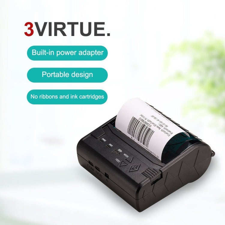POS-8003 Portable Thermal Bluetooth Ticket Printer，Max Supported Thermal Paper Size：80x50mm - HoMEdemic™ 