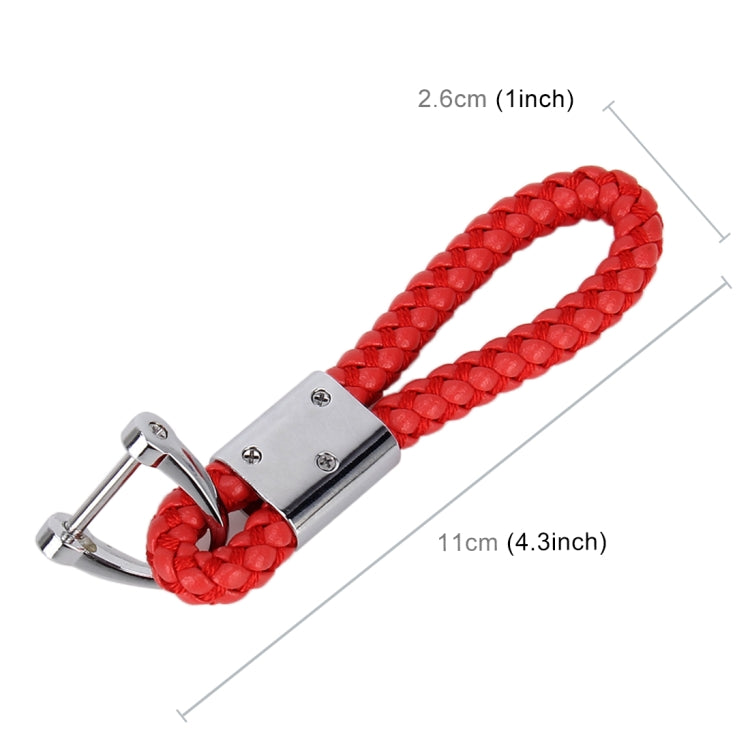 PU Leather Braided Strap Crystal Inlaid Keychain Keyring, Random Color Delivery, Crystal Inlaid - HoMEdemic™ 