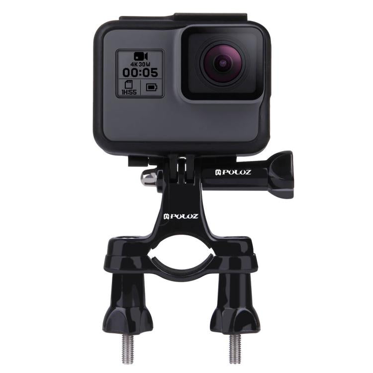 PULUZ Universal Bike Motorcycle Handlebar Mount with Screw for PULUZ Action Sports Cameras Jaws Flex Clamp Mount for GoPro, Insta360, DJI and Other Action Cameras(Black) - HoMEdemic™ 