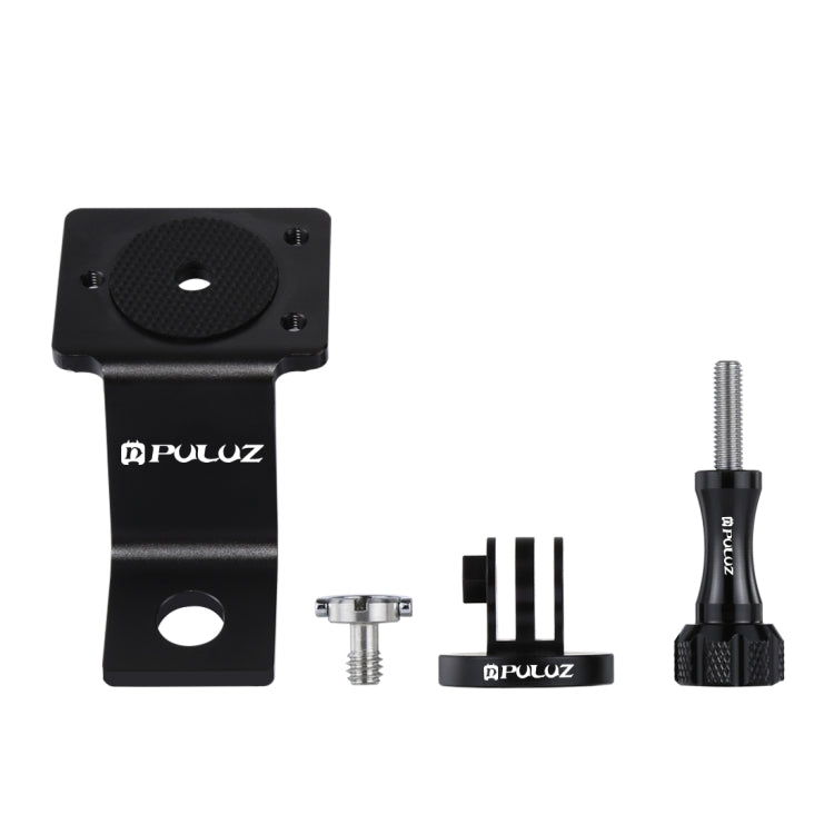 PULUZ Aluminum Alloy Motorcycle Fixed Holder Mount with Tripod Adapter & Screw for GoPro, Insta360, DJI and Other Action Cameras(Black) - HoMEdemic™ 