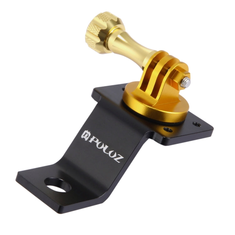 PULUZ Aluminum Alloy Motorcycle Fixed Holder Mount with Tripod Adapter & Screw for GoPro, Insta360, DJI and Other Action Cameras(Gold) - HoMEdemic™ 