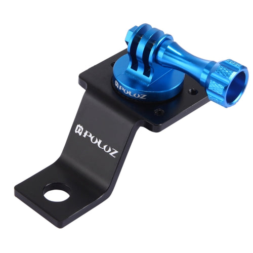 PULUZ Aluminum Alloy Motorcycle Fixed Holder Mount with Tripod Adapter & Screw for GoPro, Insta360, DJI and Other Action Cameras(Blue) - HoMEdemic™ 