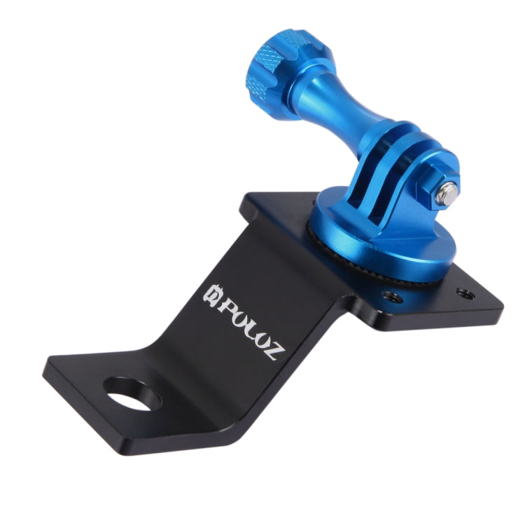 PULUZ Aluminum Alloy Motorcycle Fixed Holder Mount with Tripod Adapter & Screw for GoPro, Insta360, DJI and Other Action Cameras(Blue) - HoMEdemic™ 