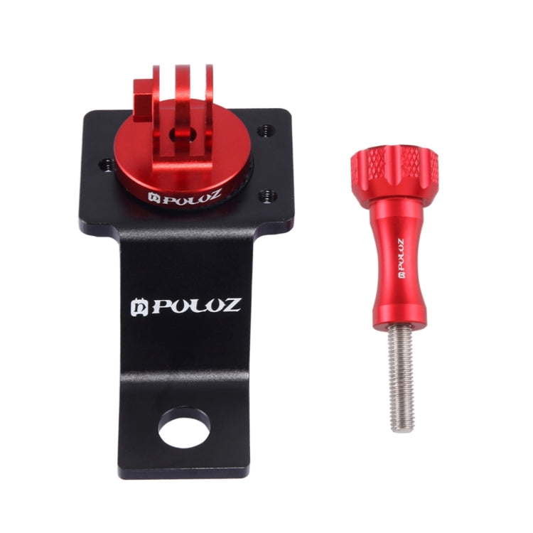 PULUZ Aluminum Alloy Motorcycle Fixed Holder Mount with Tripod Adapter & Screw for GoPro, Insta360, DJI and Other Action Cameras(Red) - HoMEdemic™ 