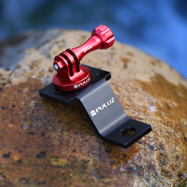 PULUZ Aluminum Alloy Motorcycle Fixed Holder Mount with Tripod Adapter & Screw for GoPro, Insta360, DJI and Other Action Cameras(Red) - HoMEdemic™ 