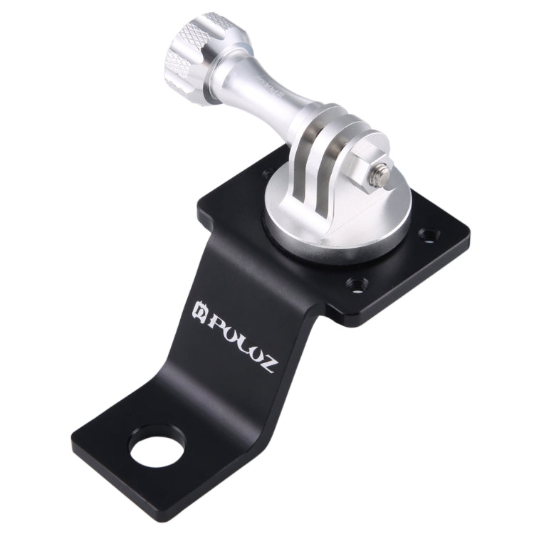 PULUZ Aluminum Alloy Motorcycle Fixed Holder Mount with Tripod Adapter & Screw for GoPro, Insta360, DJI and Other Action Cameras(Silver) - HoMEdemic™ 