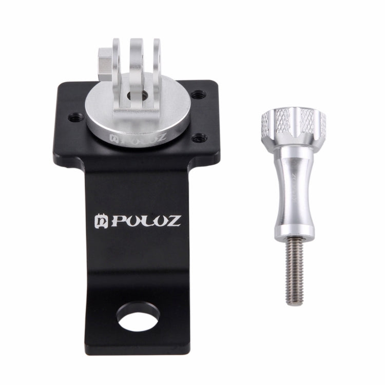 PULUZ Aluminum Alloy Motorcycle Fixed Holder Mount with Tripod Adapter & Screw for GoPro, Insta360, DJI and Other Action Cameras(Silver) - HoMEdemic™ 