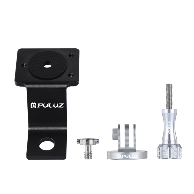 PULUZ Aluminum Alloy Motorcycle Fixed Holder Mount with Tripod Adapter & Screw for GoPro, Insta360, DJI and Other Action Cameras(Silver) - HoMEdemic™ 