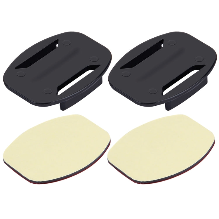 PULUZ 2 Flat Surface Mounts + 2 Adhesive Mount Stickers for PULUZ Action Sports Cameras Jaws Flex Clamp Mount for GoPro, Insta360, DJI and Other Action Cameras - HoMEdemic™ 