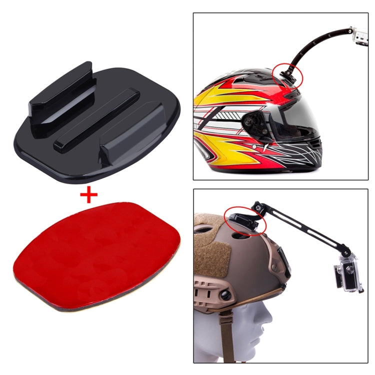 PULUZ 2 Flat Surface Mounts + 2 Adhesive Mount Stickers for PULUZ Action Sports Cameras Jaws Flex Clamp Mount for GoPro, Insta360, DJI and Other Action Cameras - HoMEdemic™ 