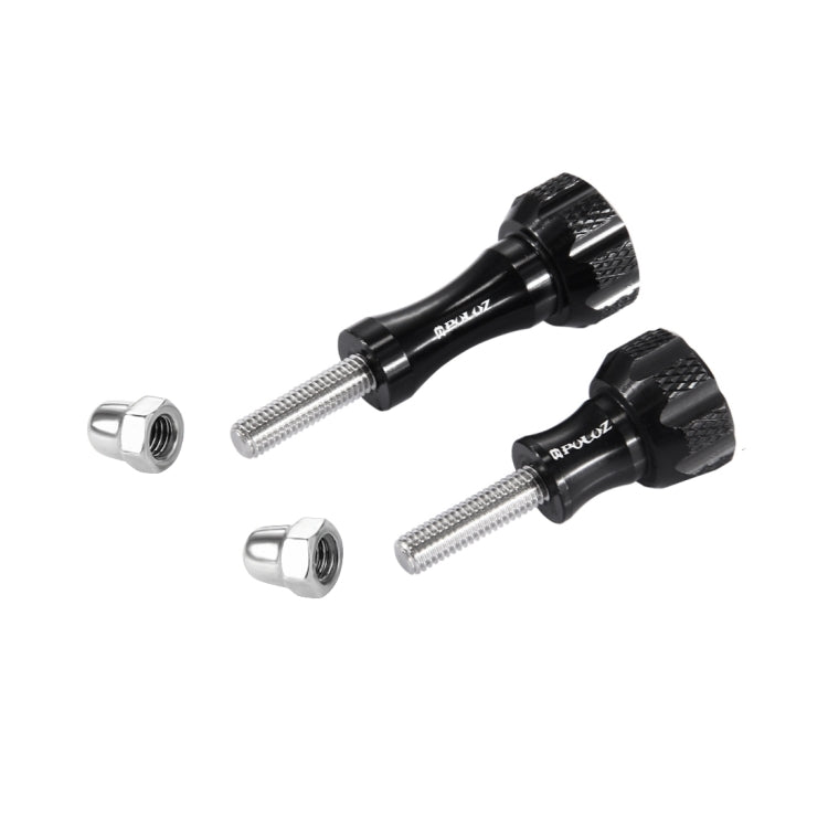 PULUZ CNC Aluminum Thumb Knob Stainless Bolt Nut Screw Set for GoPro Hero12 Black / Hero11 /10 /9 /8 /7 /6 /5, Insta360 Ace / Ace Pro, DJI Osmo Action 4 and Other Action Cameras(Black) - HoMEdemic™ 