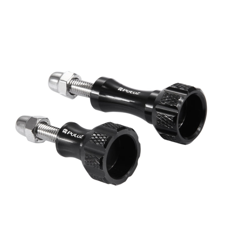 PULUZ CNC Aluminum Thumb Knob Stainless Bolt Nut Screw Set for GoPro Hero12 Black / Hero11 /10 /9 /8 /7 /6 /5, Insta360 Ace / Ace Pro, DJI Osmo Action 4 and Other Action Cameras(Black) - HoMEdemic™ 