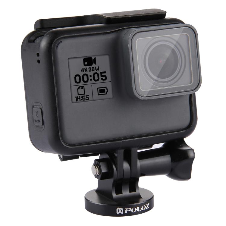 PULUZ 1/4 inch Screw Hole Tripod Mount CNC Adapter for GoPro, Insta360, DJI and Other Action Cameras(Black) - HoMEdemic™ 