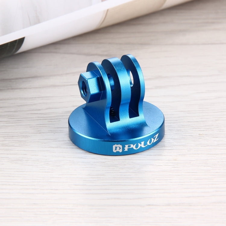 PULUZ 1/4 inch Screw Hole Tripod Mount CNC Adapter for GoPro, Insta360, DJI and Other Action Cameras(Blue) - HoMEdemic™ 