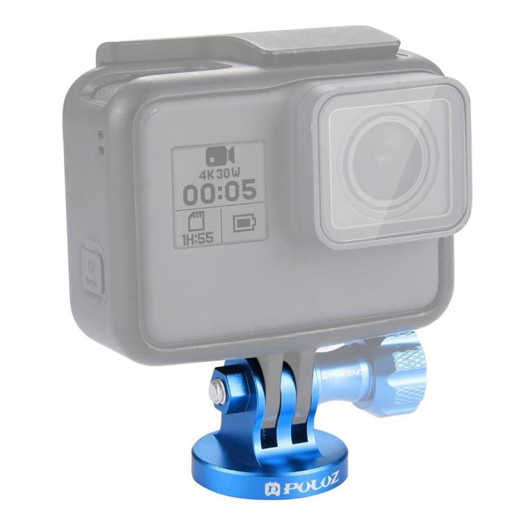 PULUZ 1/4 inch Screw Hole Tripod Mount CNC Adapter for GoPro, Insta360, DJI and Other Action Cameras(Blue) - HoMEdemic™ 