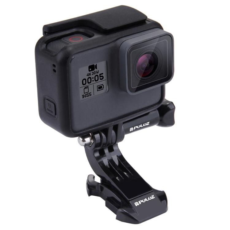 PULUZ Black Vertical Surface J-Hook Buckle Mount for PULUZ Action Sports Cameras Jaws Flex Clamp Mount for GoPro, Insta360, DJI and Other Action Cameras(Black) - HoMEdemic™ 